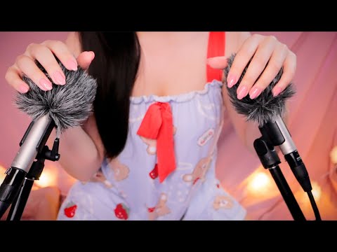 ASMR Ear Blowing & Fluffy Mic Touching Intense Fluffy Relaxation
