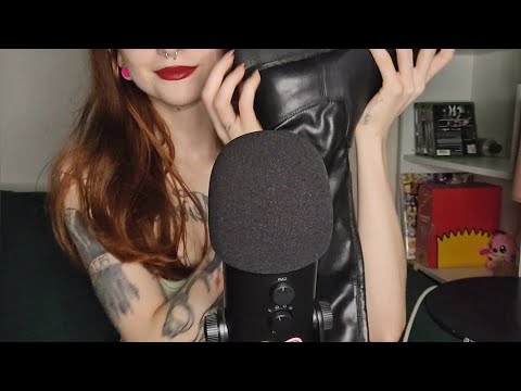 tapping on leather boots & adhd ramble asmr