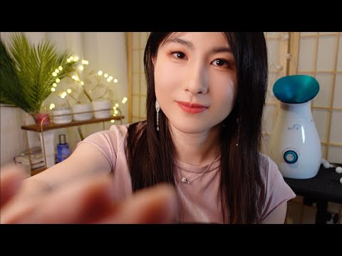 ASMR Relaxing Facial Cleansing 🧽  Personal Attention 💗 (Soft Spoken)