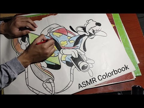 ASMR हिंदी Colouring Goofy (Disney) • Crayons • Colouring Book• Mouth Sounds