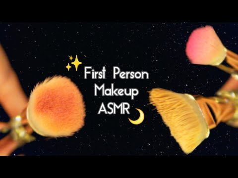 Go to sleep as I do your makeup at night ASMR 🌙 (layered sounds, no talking)
