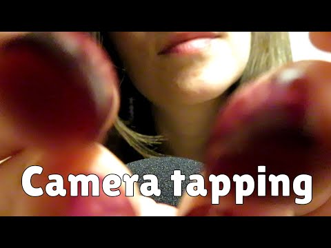 ASMR tapping, touching and brushing the camera ~ soft spoken