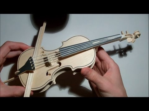 ASMR Carefully assembling a wooden cello 3d model kit (whisper)