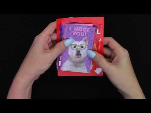 ASMR: Valentine cards show and tell - 1. (Soft spoken, light tapping, tracing)