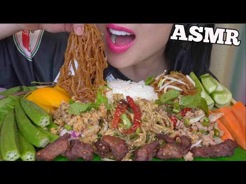 ASMR COMFORT THAI FOOD (EATING SOUNDS) LIGHT WHISPERS SPEAKING THAI/ENGLISH SUB | SAS-ASMR