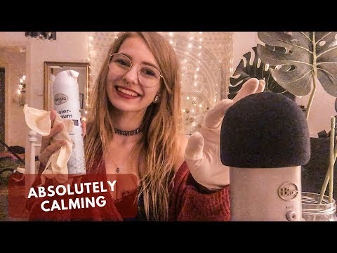 ASMR - Playing with LATEX Gloves 🧤& SHAVING Cream (Deutsch/GERMAN spoken)