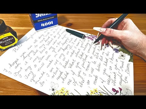 Writing you a letter w/ fountain pen ASMR