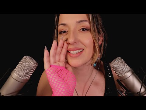 ASMR Up Close ✨ Ear to Ear , Clicky Whisper Ramble ✨ Clothes Scratching