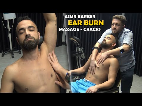 ASMR SPECIAL BARBER 💈 EAR BURN 💈 LOUD CRACKS 💈 Head,Face,Chest,Belly,Back,Hip,Armpit,Palm Massage