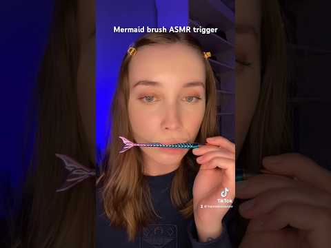 Trying the mermaid brush trigger for the first time! #asmr #asmrmakeup #asmrvideo