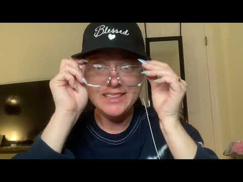ASMR Hat & Glasses Tapping With Soft Spoken Rambling Ramble, Singing (fast & aggressive)