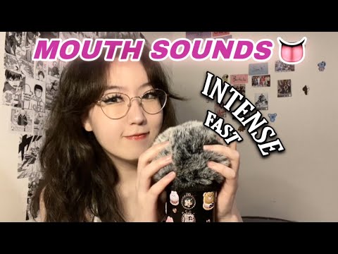 Fast Aggressive + slow MOUTH SOUNDS 👅✨spit painting, hand movements + invisible triggers