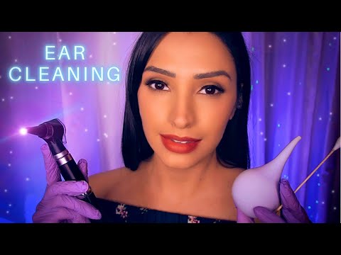 ASMR Ear Cleaning | Ear Exam and Full Inside Ear Cleaning