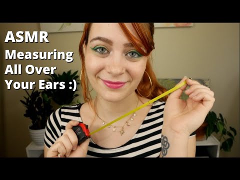 ASMR Measuring Your Ears with Tons of Ear to Ear Whispering | Soft Spoken Personal Attention RP