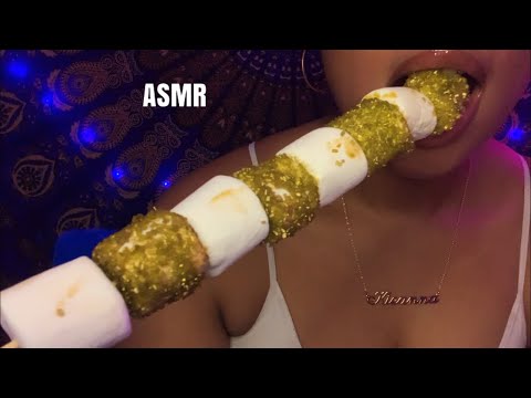 ASMR | Gold Marshmallows | Satisfying Squishy Eating Sounds 👅