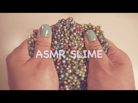 ASMR. 5 Satisfying Slimes (Crunchy, Fluffy, Slushy, Clear) No Talking
