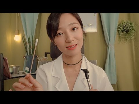 👂Relaxing Ear Checkup & Treatment / ASMR ENT Doctor Roleplay (ear cleaning, warm ear massage..)