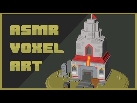 ASMR  Voxel Art - Making a Tower 🏰