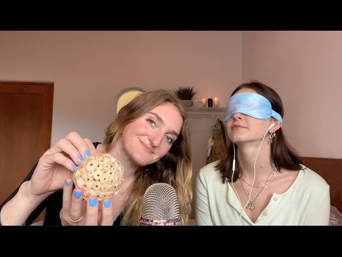 ASMR guess the trigger challenge with my friend🤎