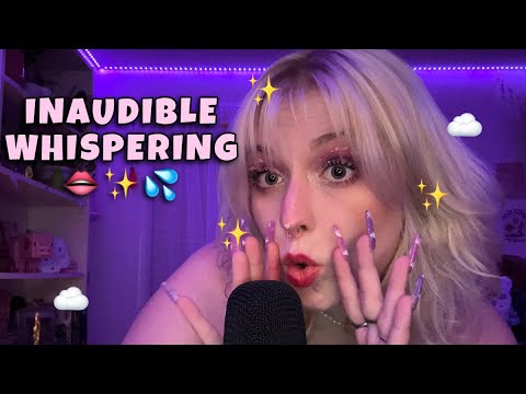 ASMR 20 Minutes of Fast and Aggressive Inaudible Whispering, Mouth Sounds, and Tingly Triggers 👄✨