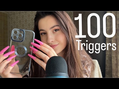 Asmr 100 TRIGGERS in one HOUR ( Tapping & Scratching ) Not Aggresive | No talking 😴
