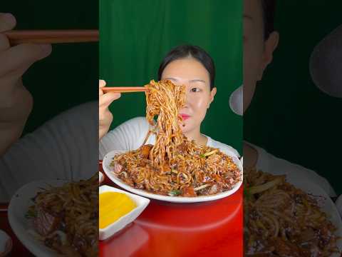 Black Bean Noodles at home🖤#jjajangmyeon #짜장면 #mukbang