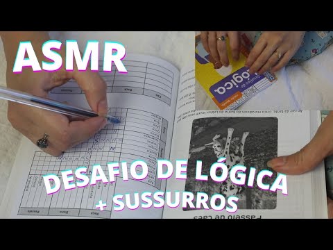 ASMR DESAFIOS DE LÓGICA + SUSSURROS -  Bruna Harmel ASMR