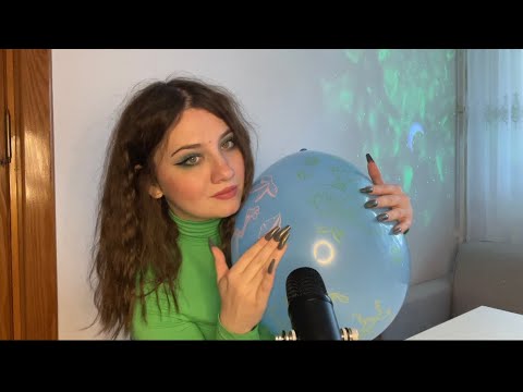 ASMR Spit Painting And Popping Balloons ( Accidentally 🤭) Bite to Pop Balloons