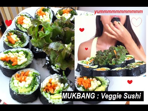 MUKBANG : VEGGIE SUSHI (Watch Me EAT & Go Make Some!)