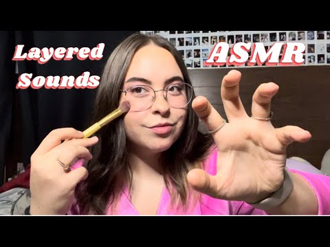 Fast & Aggressive Layered Tapping & Scratching ASMR Doing My Makeup Whispering