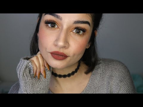 ASMR Doing My Makeup | Close Up Whispers, Tongue Clicking, Tapping