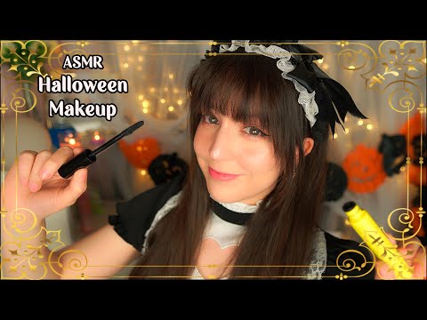 ⭐ASMR Doing your Halloween Party Makeup [Sub] (Layered Sounds, Soft Spoken)