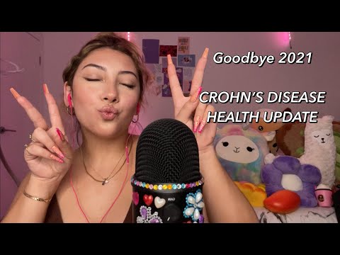 ASMR end of 2021 health update 💜 ~Crohn’s disease awareness, nail tapping & up close whispers~
