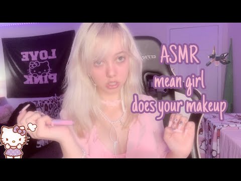 ASMR mean girl does your makeup 💄(fast and aggressive)