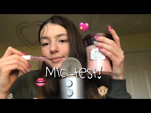 ASMR mic test! | fizzy lotion, mouth sounds (TINGLY!)