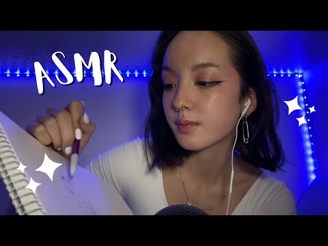 ASMR - sketching your face + personal attention, affirmations, soft spoken chatter