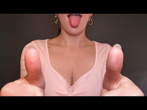 ASMR Spit Painting Mouth Sounds + Hand Movements