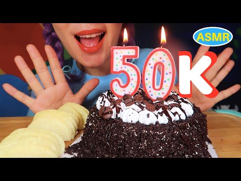 ASMR ICE CREAM CAKE [50K SUBSCRIBERS CELEBRATION] |아이스크림케익 . 5만명 구독자 감사해요|CURIE.ASRM