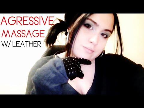 ASMR Agressive leather massage (w/ FX)