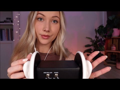 ASMR Dry Ear Massage | ear cupping, tapping, brushing, soft whispering 💤
