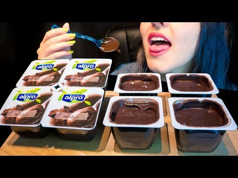 ASMR: Creamy Dark Chocolate Puddings 🍫 ~ Squishy Soft Eating Sounds [No Talking|V] 😻