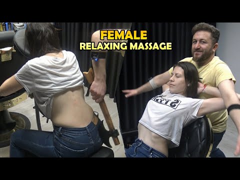 ASMR FEMALE HIP CRACKS +SLEEP WELL+ head,back,waist,face,ear,arm,palm,neck,ax massage + bayan masajı