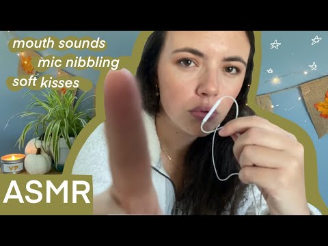 ASMR MOUTH SOUNDS | Mic nibbling, soft kisses, whispers