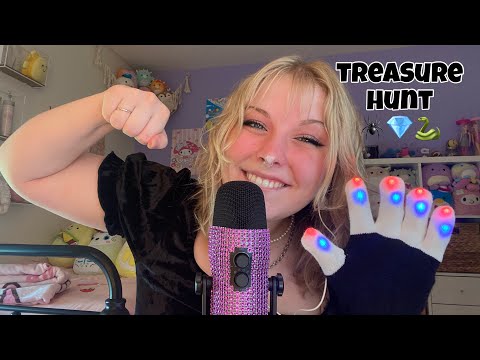 ASMR x marks the spot treasure hunt spiders crawling up your back trigger!! repeated tingles💎🕷🐍💗
