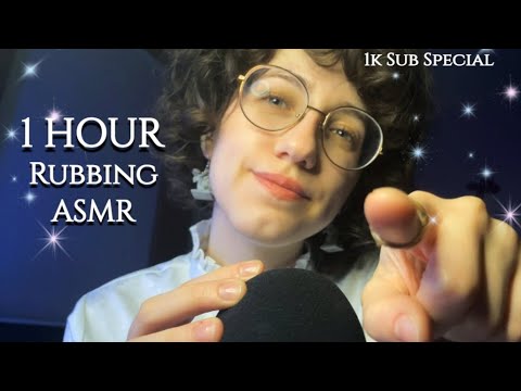 1 HOUR ASMR - Rubbing, Petting, and Stroking the Mic (Glove Sounds, Brushing Sounds, Uncapping Mic)