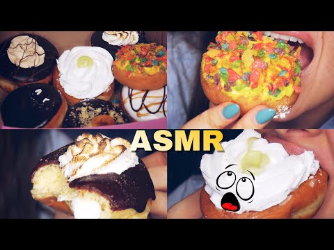 ASMR doughnut eating