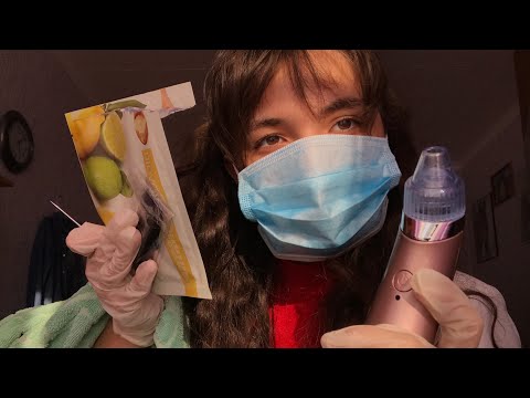 ASMR Roleplay 🌸 Taking care of your face 🧖🏻‍♀️🛁 Facial cleansing🧽 (no talking)