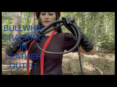 ASMR Leather Plus Bullwhip Cracking - Julia Kotaku