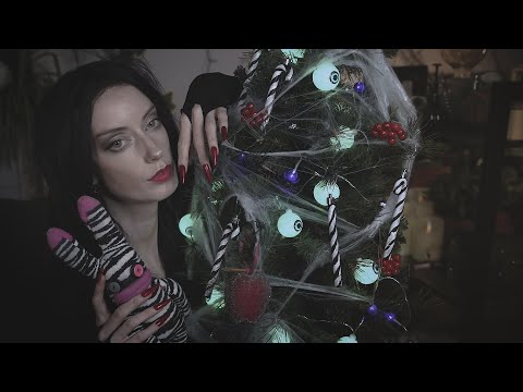ASMR 🩸🕷 Morticia Addams Decorates The Christmas Tree 🎄🕸 (Soft Spoken Roleplay)