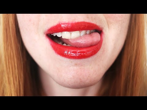 ASMR VERY CLOSE UP WHISPERING W/ RED LIPS